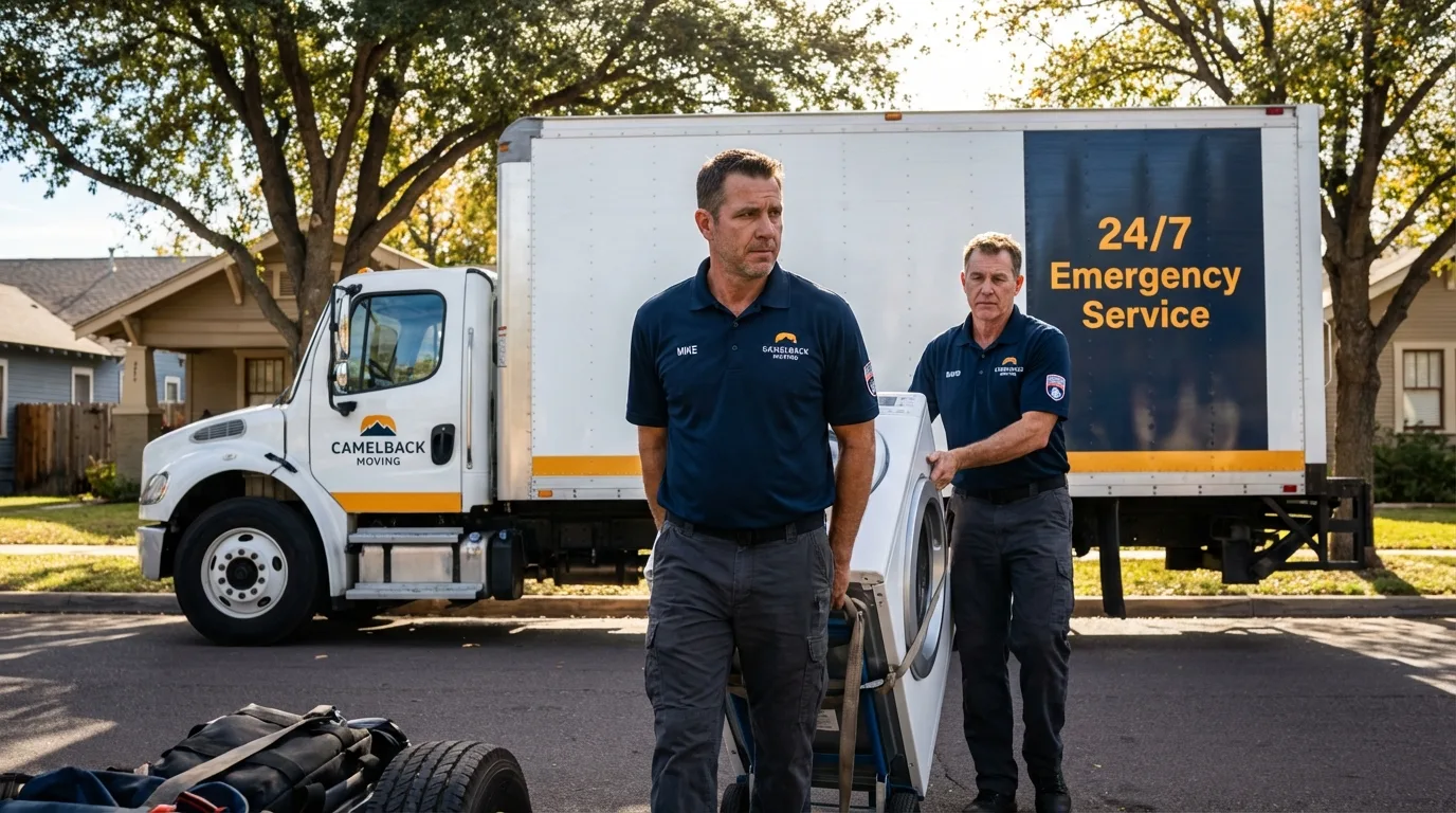 CamelBack Moving crew loading furniture in Abilene, KS